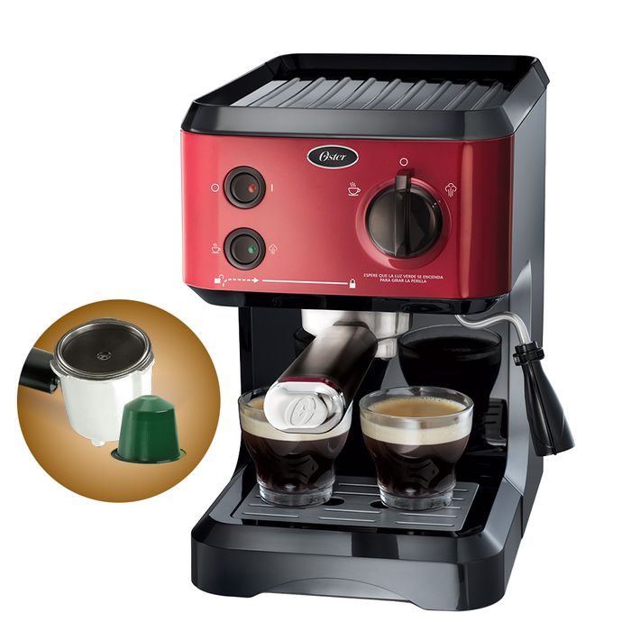 Cafetera Oster® espresso y cappuccino 19 bares BVSTECMP65R - Oster