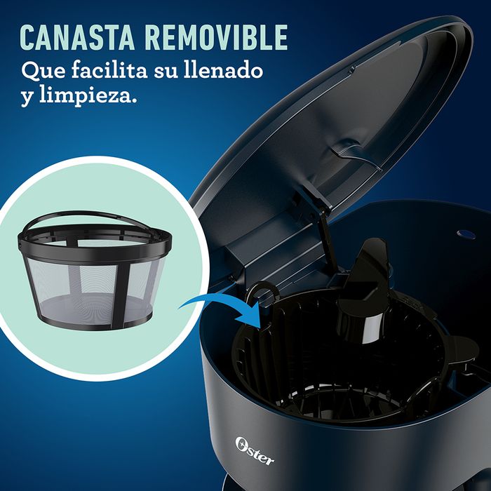 STOCK ON IMPORTADOS - Oster Cafetera Eléctrica Filtro 12 tazas  BVSTDC12B-054 Negra ¡Nueva cafetera electrica de filtro Oster Negra! Cuenta  con: 🔹Capacidad para 12 tazas. 🔹Filtro permanente lavable. 🔹Canasta de  café removible.