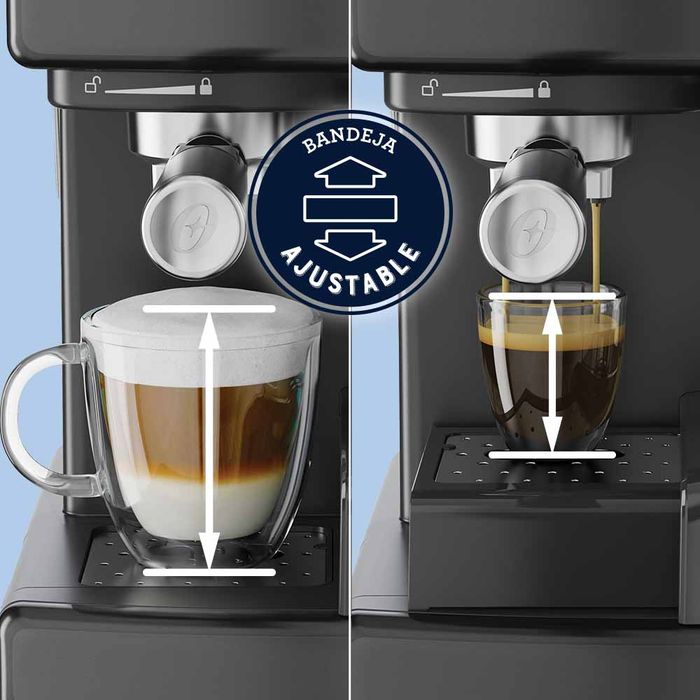 Kit Cafetera automática de espresso roja Oster® PrimaLatte™ BVSTEM6603R y  Molinillo de café Oster® con 18 ajustes - Productos y accesorios originales  Oster ®